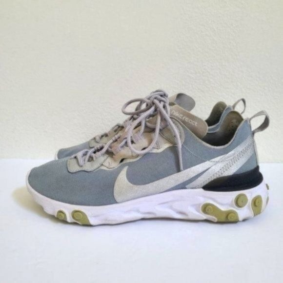 Nike  React Element 55 'Silver' Athletic Running Shoes BQ6166-007 Men's … - Picture 5 of 8